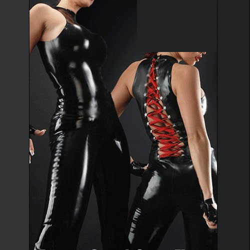 CATSUIT WETLOOK CON LAZADO ESPALDA 8489 TALLA NICA